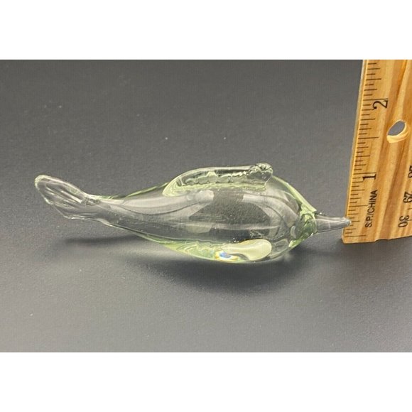 Blown Glass Marlin Figurine Paperweight Handmade Ngwenya Glass Small Clear - Picture 6 of 6